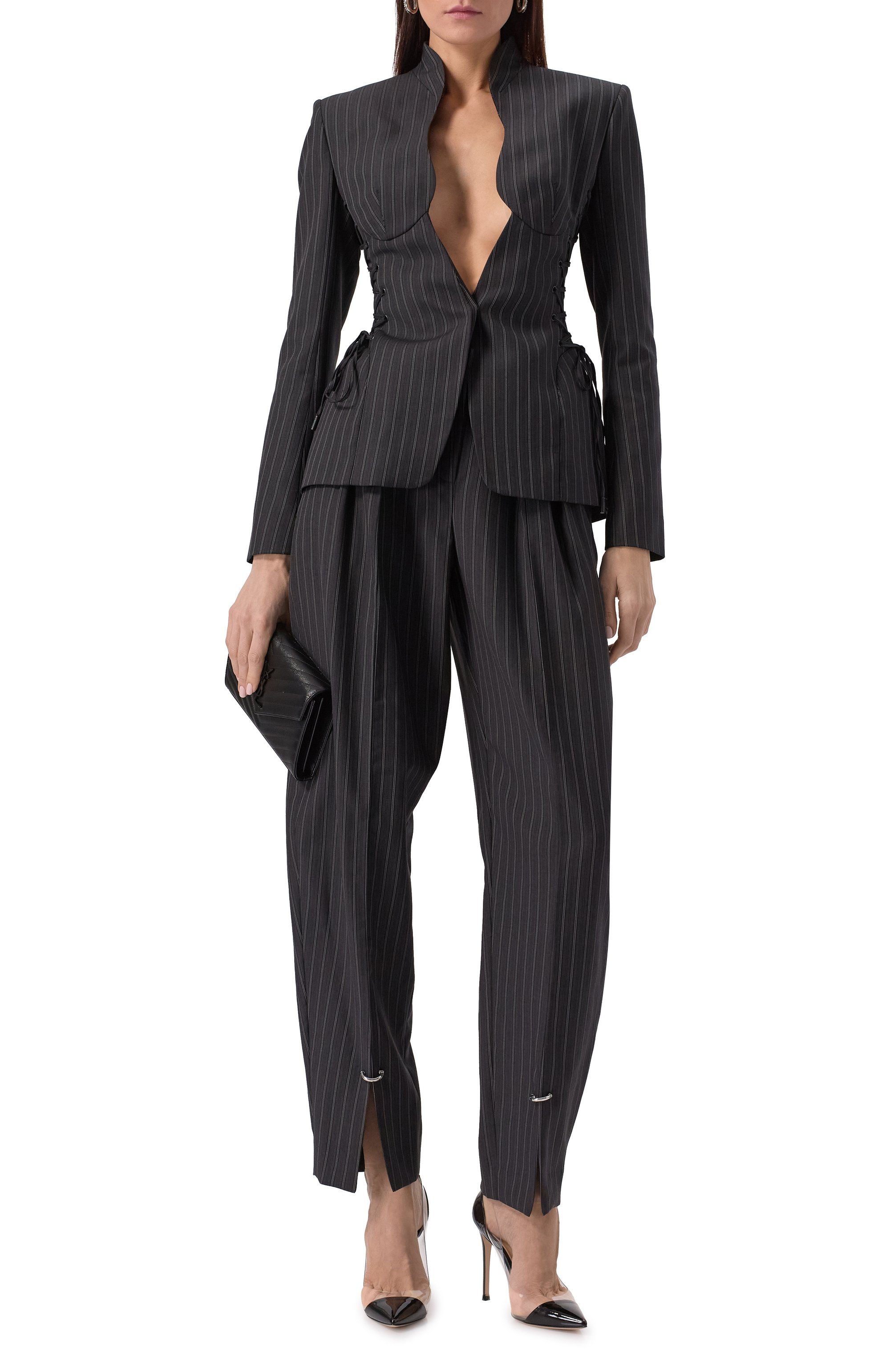 Шерстяные брюки MUGLER, арт. 25P1PA0448194, фото 2