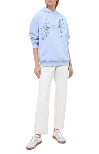 Хлопковое худи GIVENCHY голубого цвета по цене 79100 руб., арт. BWJ01C3Z3W, фото 2 Хлопковое худи GIVENCHY, арт. BWJ01C3Z3W, фото 2