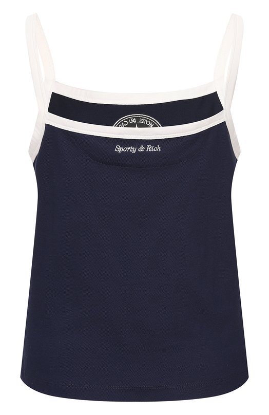 Хлопковая майка Sporty & Rich x Hotel du Cap-Eden-Roc Sporty and Rich T007960666BL107_001 Синий  T007960666BL107_001 Фото 2