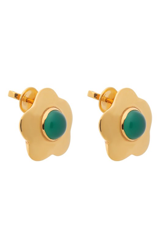 Серьги Big flower Moonka FLW-925YG-ST00-AGT Зелёный  FLW-925YG-ST00-AGT Фото 2