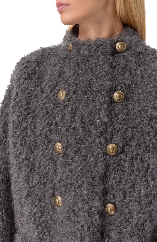 Шерстяное полупальто Giorgio Armani GW001785/TE16789 Серый  GW001785/TE16789 Фото 5