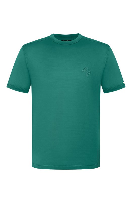 Хлопковая футболка Stefano Ricci MNH6105150/TE0001 Зелёный MNH6105150/TE0001