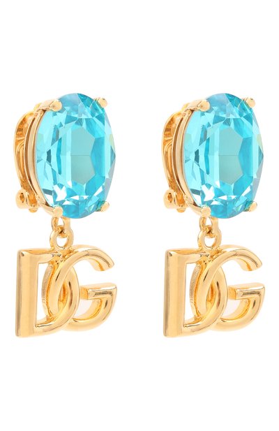 Клипсы DOLCE & GABBANA голубого цвета по цене 49950 руб., арт. WE0201 W1111, фото 3 Клипсы DOLCE & GABBANA, арт. WE0201 W1111, фото 3