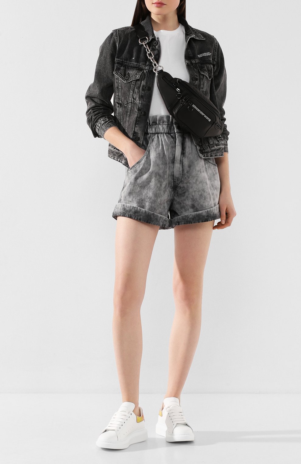 Кожаные кеды ALEXANDER MCQUEEN, арт. 621059/WHXMX, фото 2