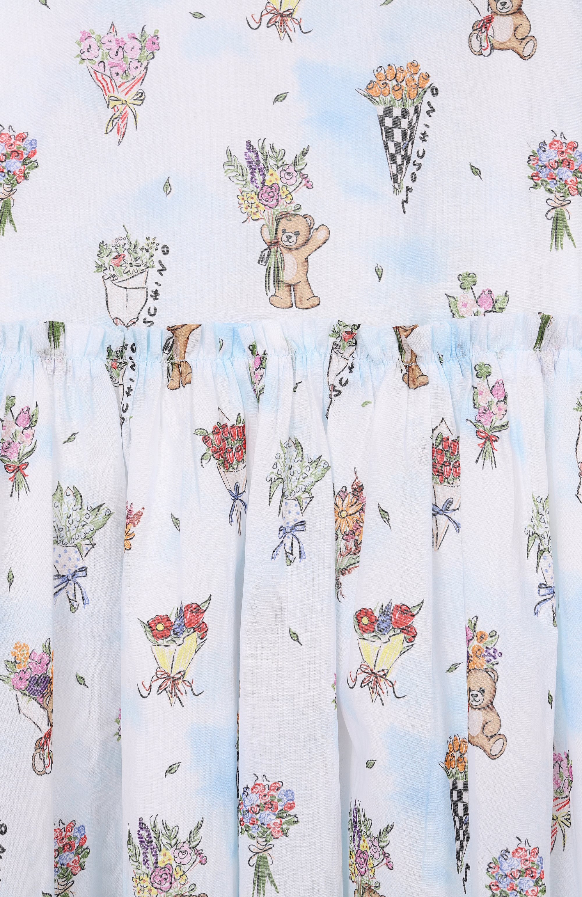 Хлопковое платье MOSCHINO голубого цвета по цене 31750 руб., арт. HDV0HH/L1B14_001, фото 3 Хлопковое платье MOSCHINO, арт. HDV0HH/L1B14_001, фото 3