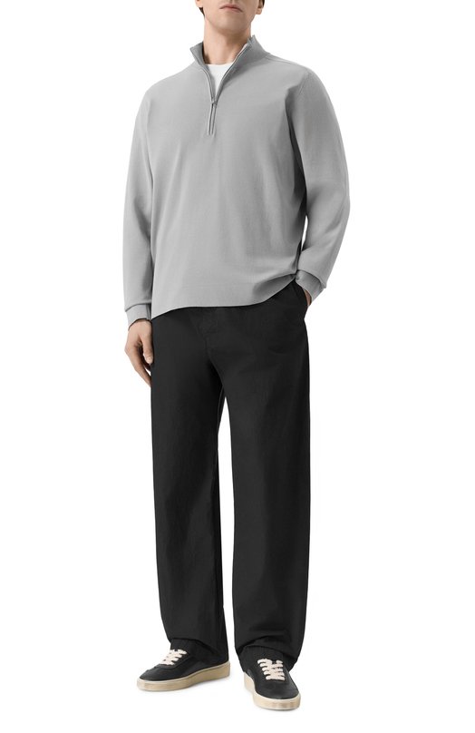 Хлопковый джемпер C.P. Company 20CLKN064A/110578A Серый  20CLKN064A/110578A Фото 2