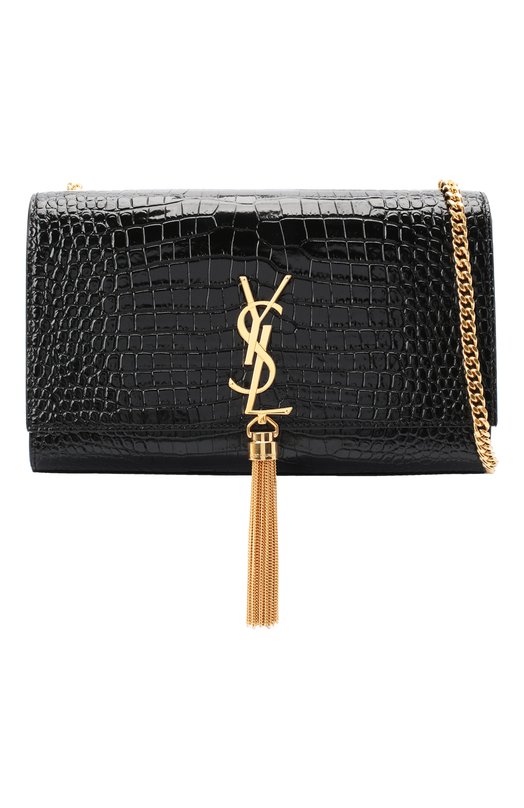 Сумка Monogram с тиснением под крокодила Saint Laurent 354119/DND0J Чёрный  354119/DND0J Фото 6