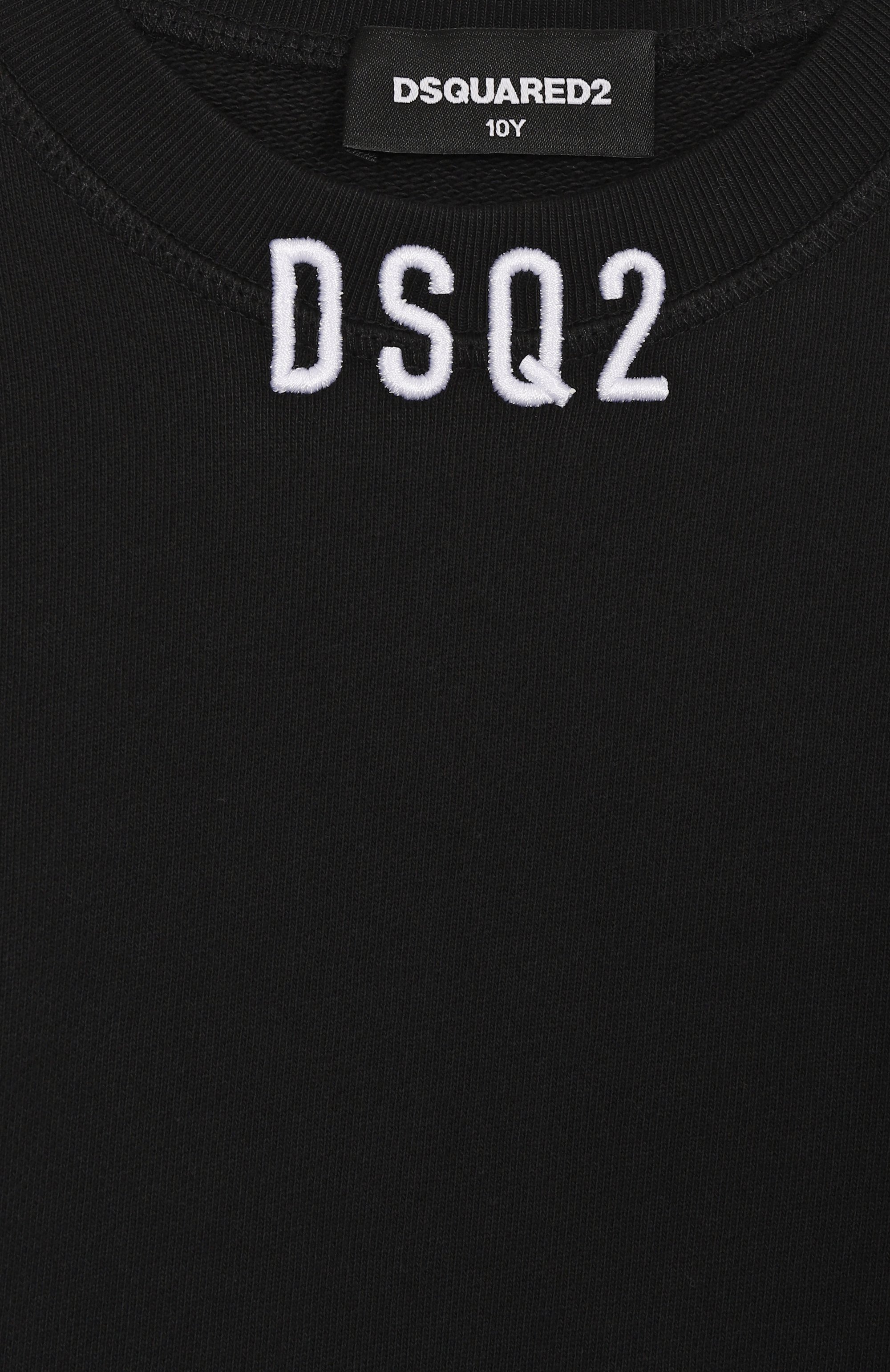 Хлопковый свитшот DSQUARED2 черного цвета по цене 18150 руб., арт. DQ3017/D0AEY, фото 3 Хлопковый свитшот DSQUARED2, арт. DQ3017/D0AEY, фото 3