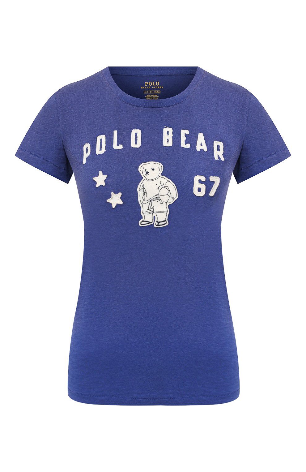 Хлопковая футболка POLO RALPH LAUREN синего цвета по цене 8575 руб., арт. 211792194, фото 1 Хлопковая футболка POLO RALPH LAUREN, арт. 211792194, фото 1