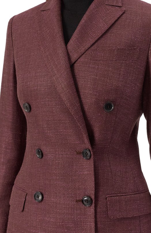 Жакет из шерсти и шелка Kiton D46523K0918E02 Бордовый  D46523K0918E02 Фото 5
