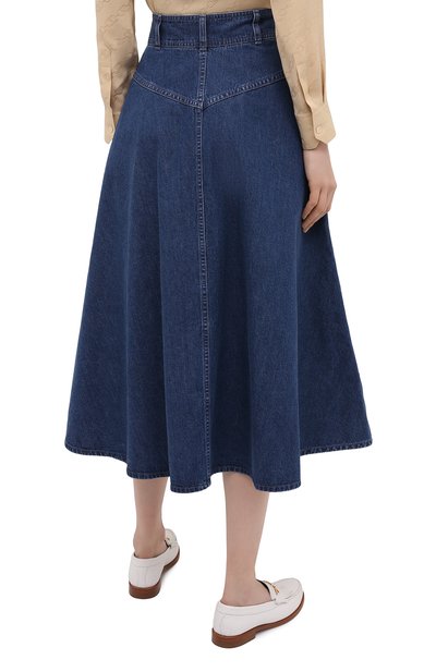 Джинсовая юбка CELINE синего цвета по цене 98950 руб., арт. 2S108459N, фото 4 Джинсовая юбка CELINE, арт. 2S108459N, фото 4