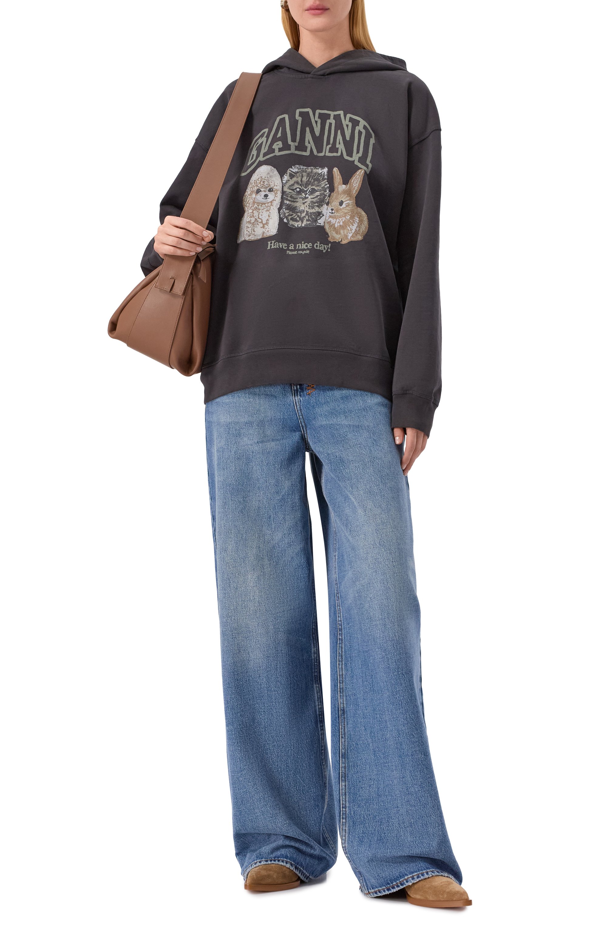 Хлопковое худи GANNI, арт. T4270, фото 2