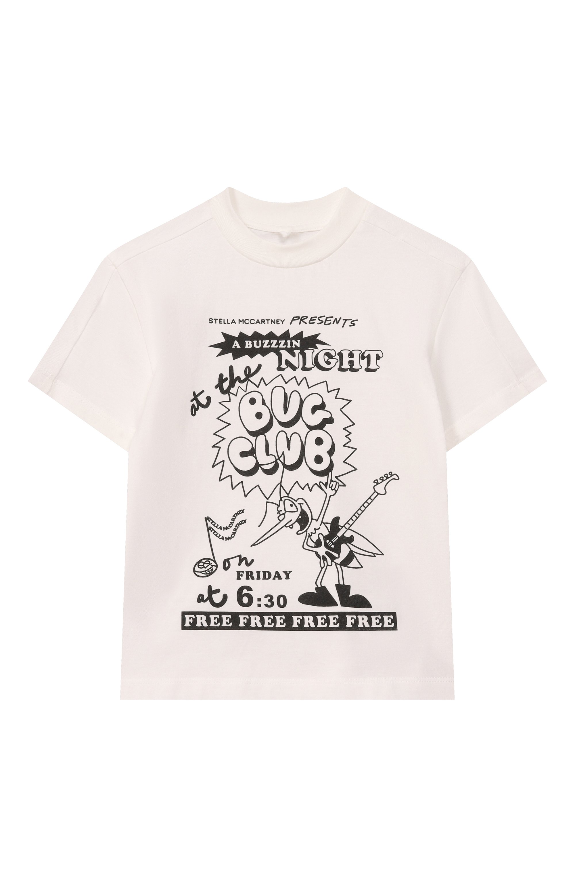 Хлопковая футболка STELLA MCCARTNEY кремового цвета по цене 8530 руб., арт. TY8P81, фото 1 Хлопковая футболка STELLA MCCARTNEY, арт. TY8P81, фото 1