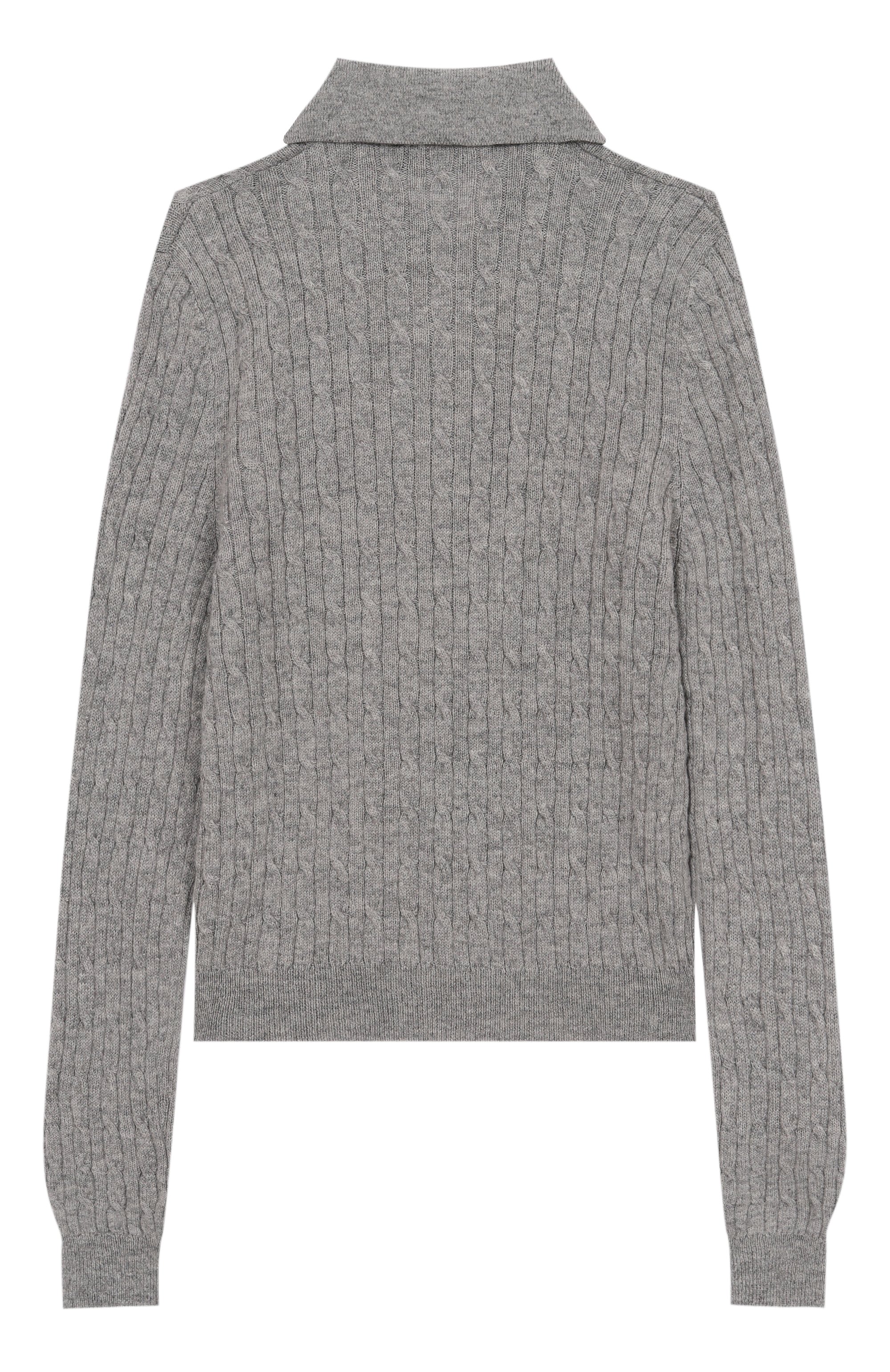 Поло из шерсти и кашемира DAL LAGO серого цвета по цене 18650 руб., арт. R523/9908/13-16, фото 2 Поло из шерсти и кашемира DAL LAGO, арт. R523/9908/13-16, фото 2