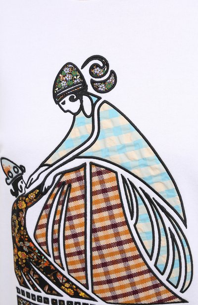 Хлопковый свитшот LANVIN кремового цвета по цене 61750 руб., арт. RW-T0637J-JR19-A20, фото 5 Хлопковый свитшот LANVIN, арт. RW-T0637J-JR19-A20, фото 5