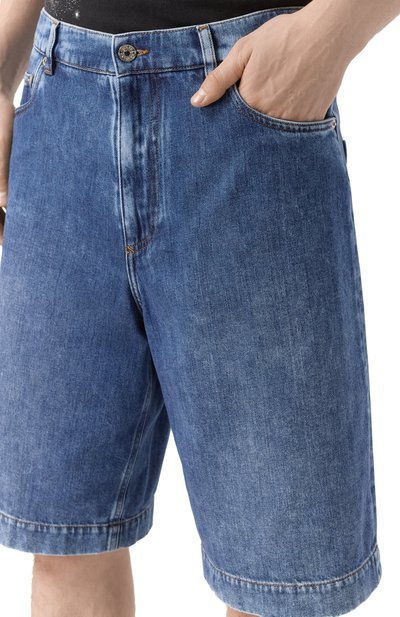 Джинсовые шорты DOLCE & GABBANA синего цвета по цене 87550 руб., арт. GP0T2Z/G8MK5, фото 5 Джинсовые шорты DOLCE & GABBANA, арт. GP0T2Z/G8MK5, фото 5