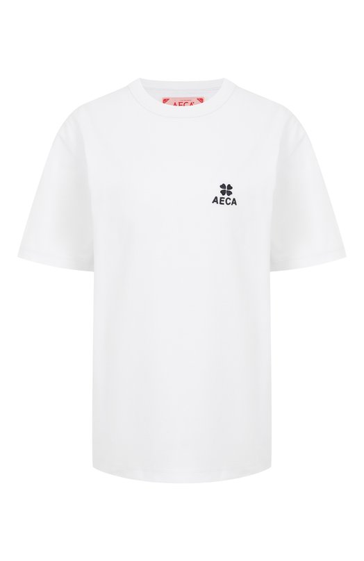 Хлопковая футболка AECA WHITE AWCMSSBDTTSST010C0.WHITE (S) Белый AWCMSSBDTTSST010C0.WHITE (S)