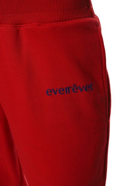 Хлопковые джоггеры EVERREVER красного цвета по цене 7300 руб., арт. RE-TR-RED-03, фото 5 Хлопковые джоггеры EVERREVER, арт. RE-TR-RED-03, фото 5