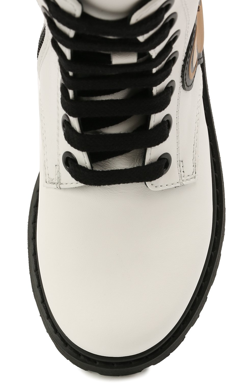 Кожаные ботинки MOSCHINO, арт. 68926/BRUN0/28-35, фото 4