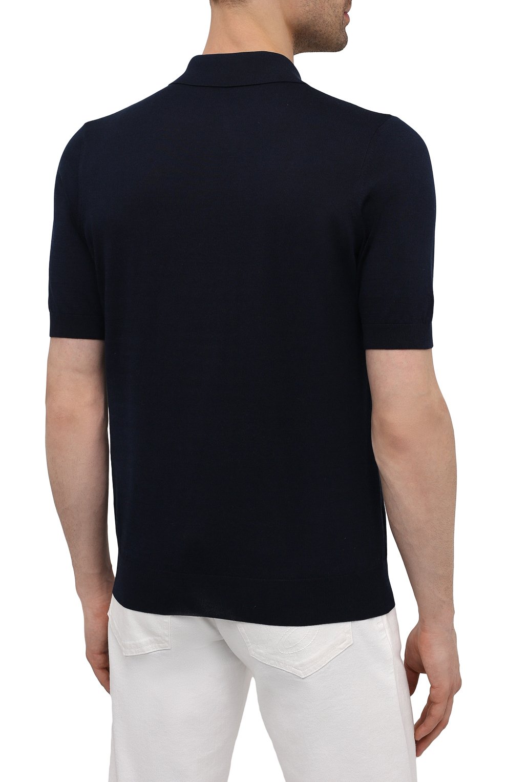 Поло из шелка и хлопка ZILLI, арт. MBV-PZ062-BUBB1/MC01, фото 4