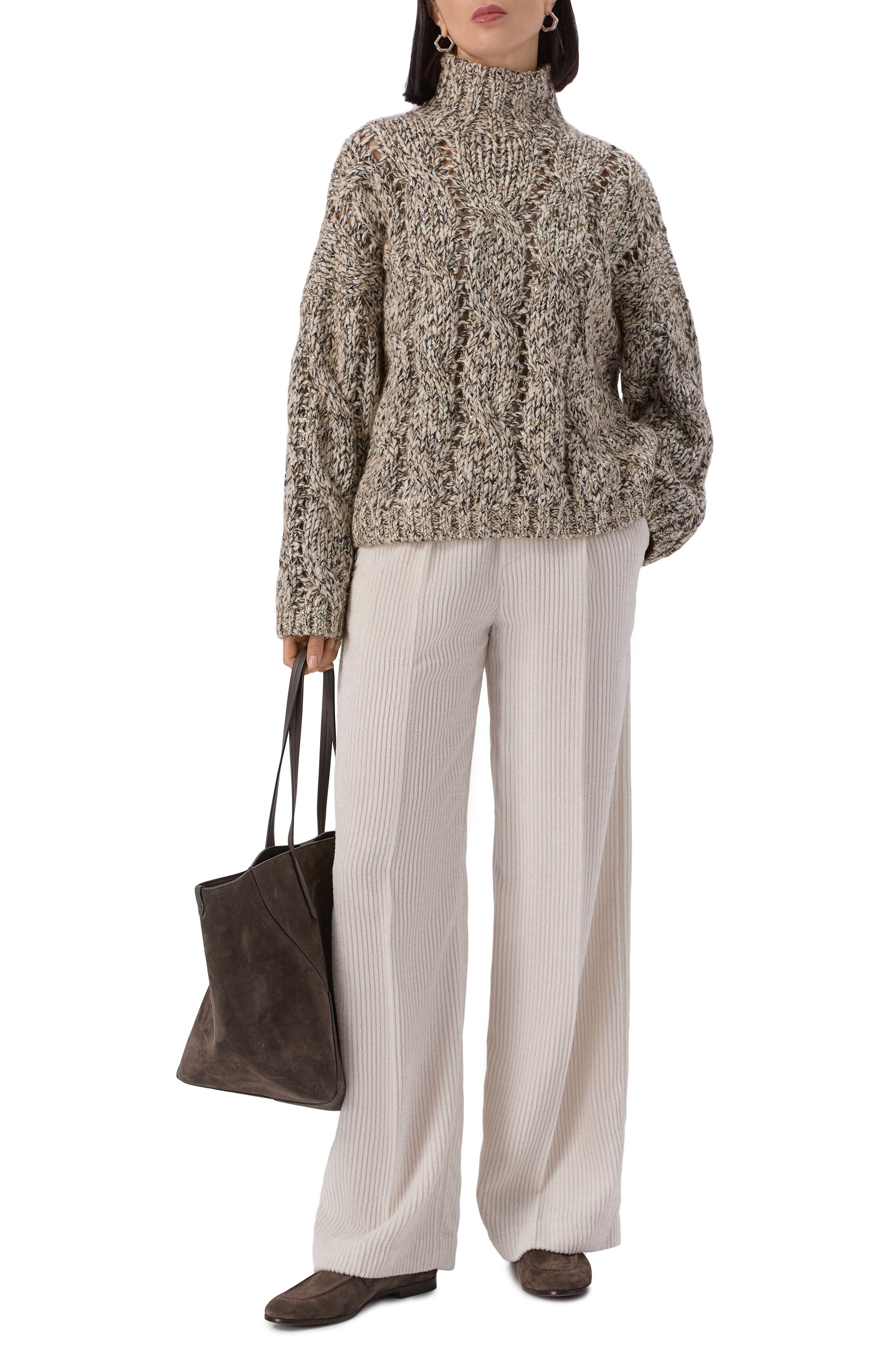 Вельветовые брюки BRUNELLO CUCINELLI кремового цвета по цене 170000 руб., арт. MP516P9024, фото 2 Вельветовые брюки BRUNELLO CUCINELLI, арт. MP516P9024, фото 2