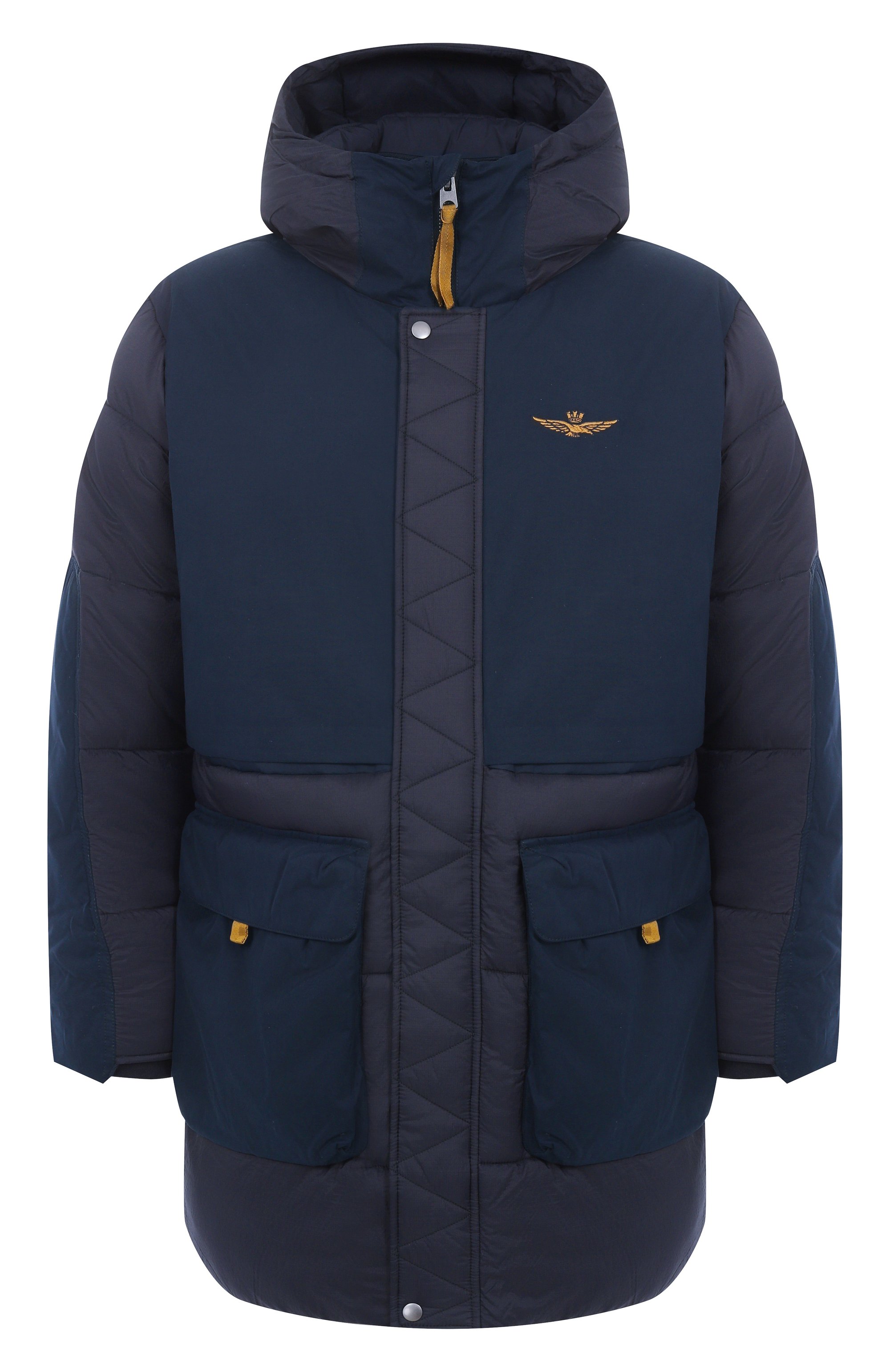 Пуховик AERONAUTICA MILITARE темно-синего цвета по цене 73300 руб., арт. AB3015UCT04211, фото 1 Пуховик AERONAUTICA MILITARE, арт. AB3015UCT04211, фото 1