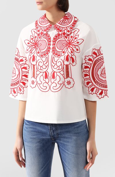 Хлопковая рубашка REDVALENTINO, арт. TR0AA00Z/52V, фото 3