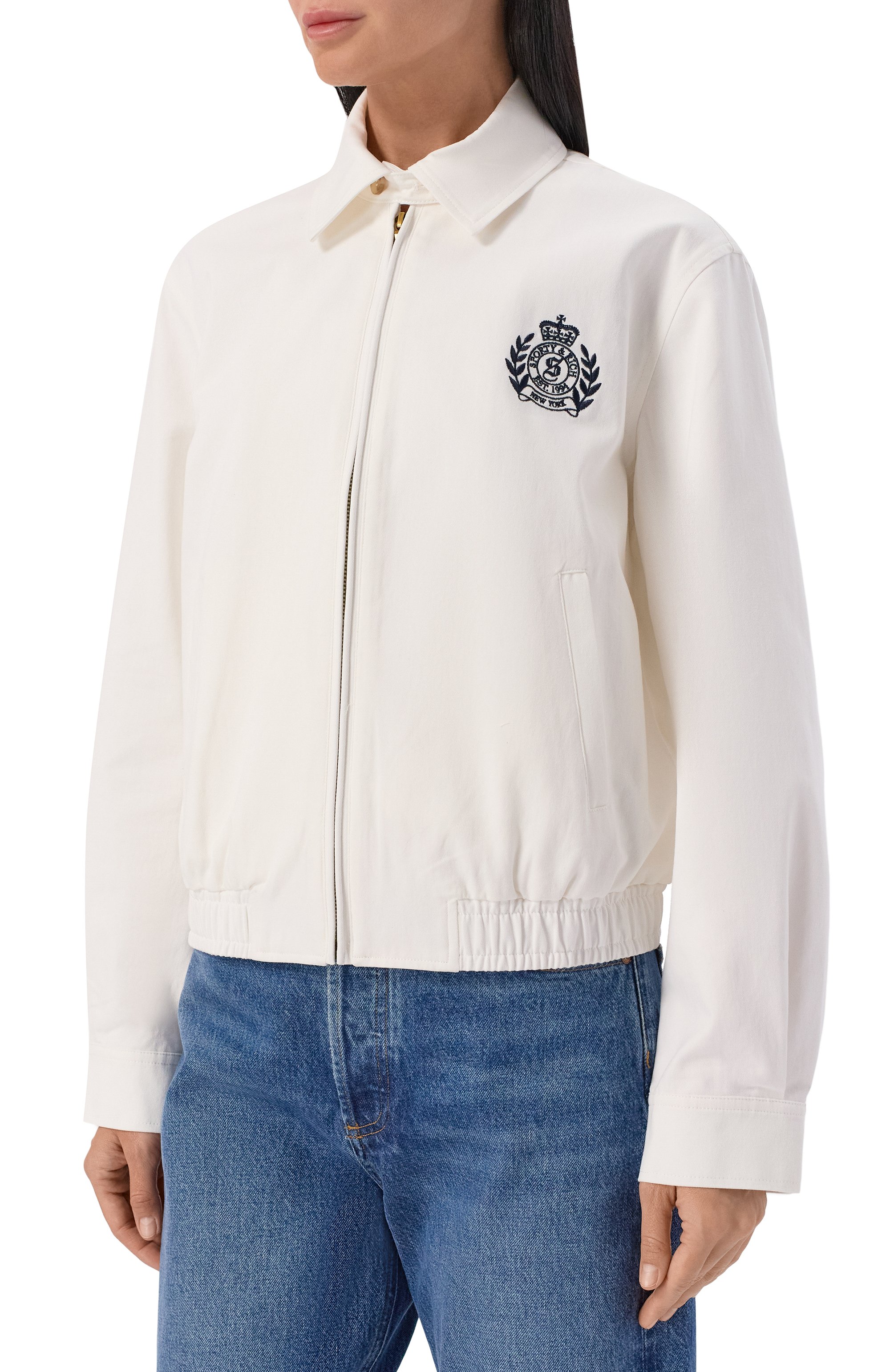 Хлопковый бомбер SPORTY AND RICH, арт. 0W02876243WH37, фото 3