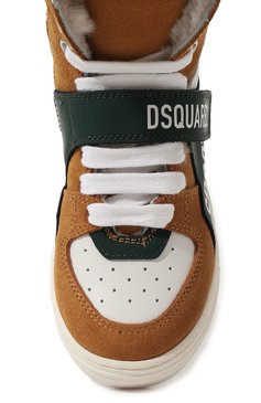 Высокие кеды из кожи DSQUARED2, арт. 75524/20-27, фото 1