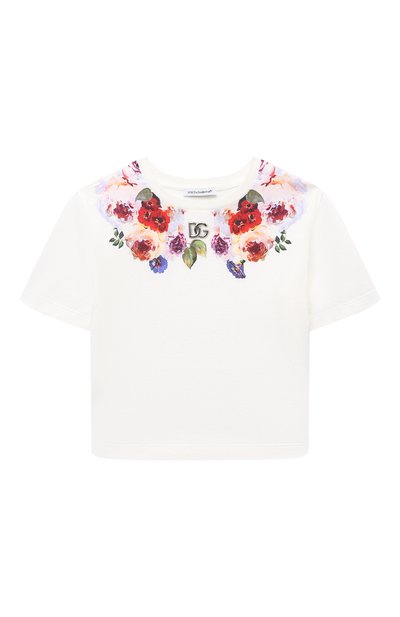 Хлопковая футболка DOLCE & GABBANA, арт. L5JTKT/G7M8I/8-12+