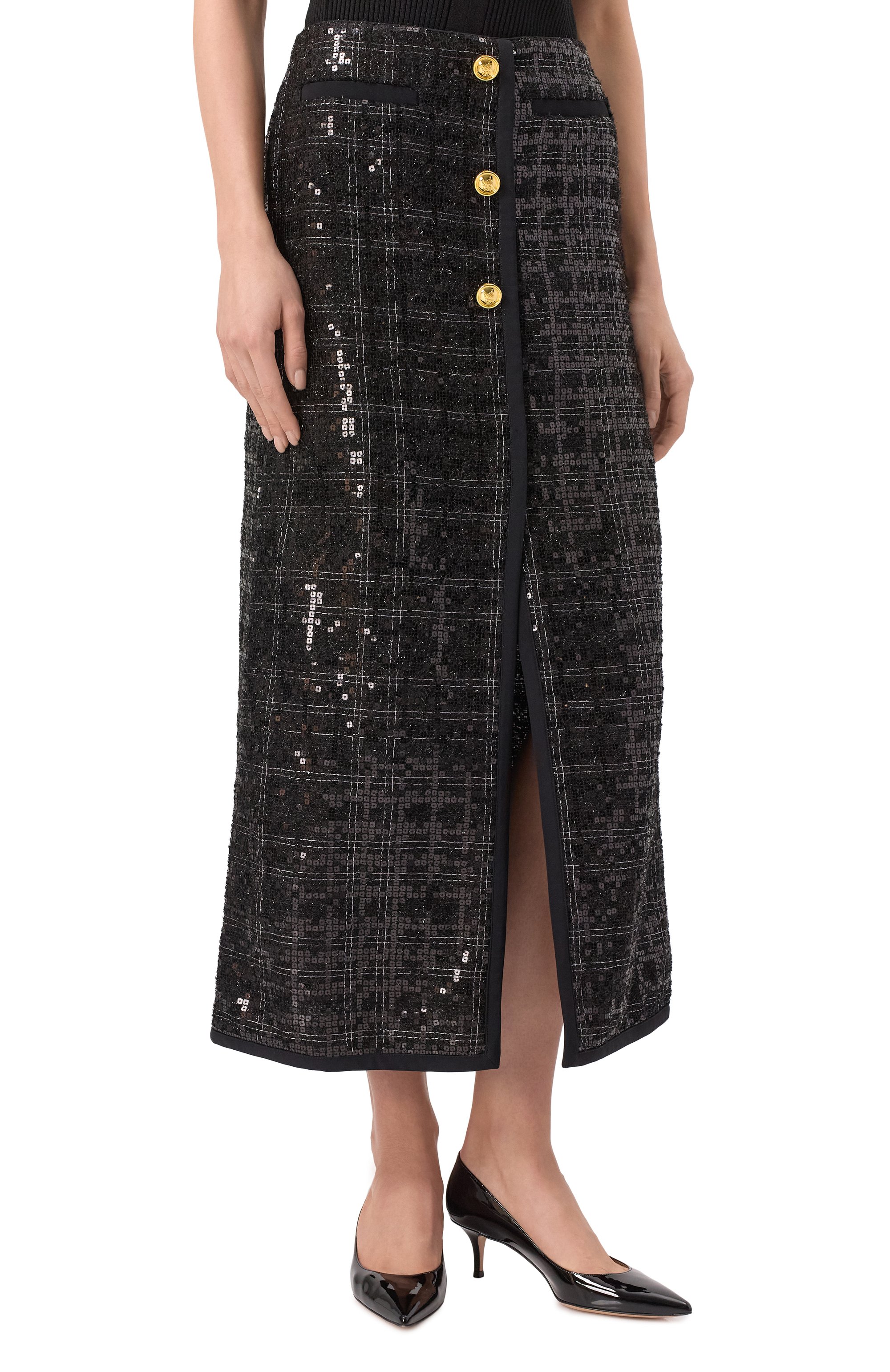 Юбка с отделкой пайетками GIAMBATTISTA VALLI, арт. 25SSPVCA2104-23LAB, фото 3