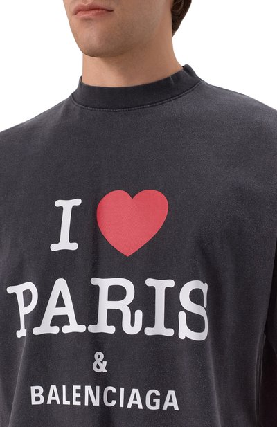 Хлопковая футболка BALENCIAGA, арт. 764235/TRVU9, фото 5