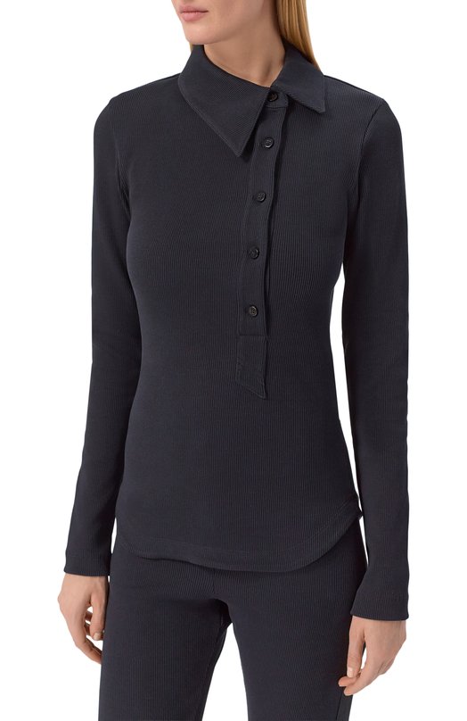 Хлопковое поло The Attico 260WCI00031/JJJ073AA Чёрный  260WCI00031/JJJ073AA Фото 3