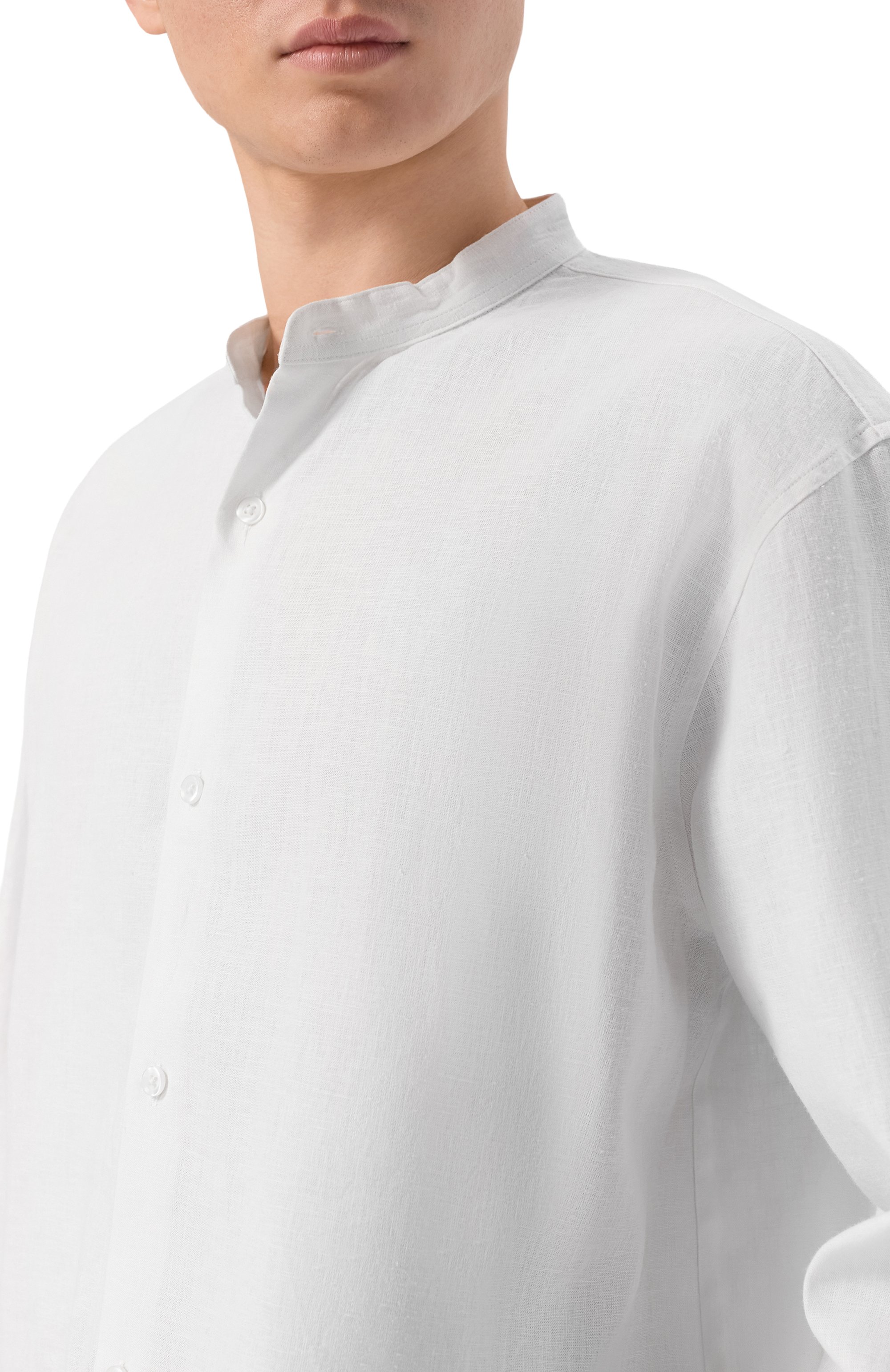 Рубашка изо льна и вискозы HINNOMINATE, арт. HMABM01550, фото 5