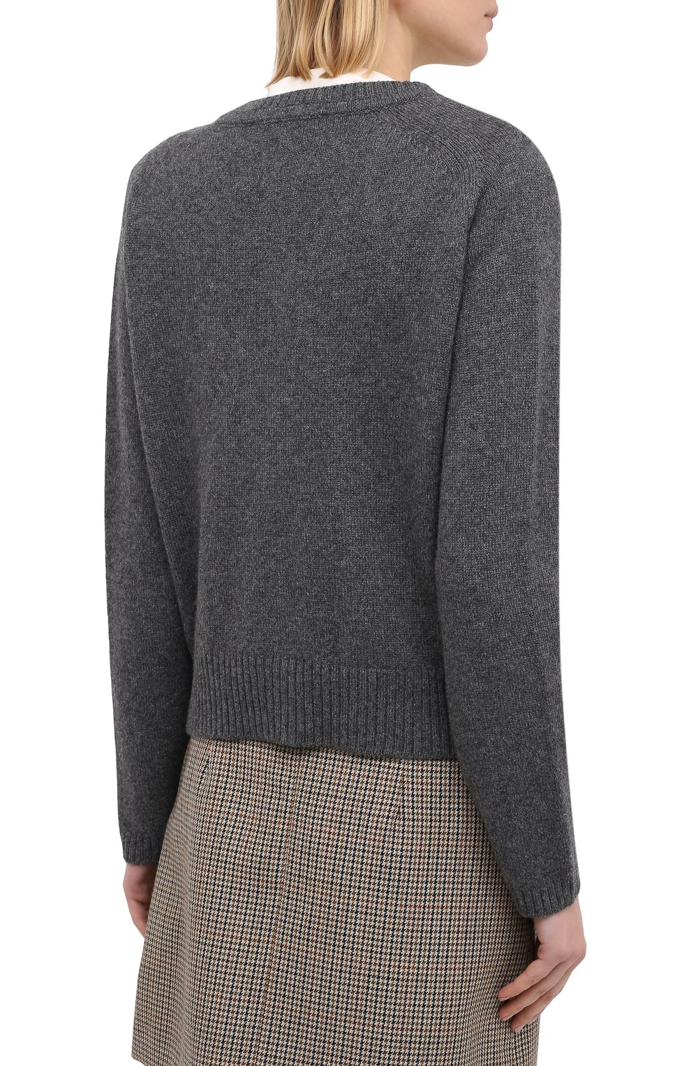 Кашемировый кардиган GUCCI серого цвета по цене 216000 руб., арт. 628412/XKBH9, фото 4 Кашемировый кардиган GUCCI, арт. 628412/XKBH9, фото 4