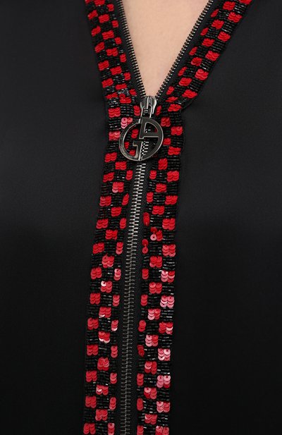 Шелковое платье GIORGIO ARMANI черного цвета по цене 584000 руб., арт. 0WHVR02Q/T0246, фото 5 Шелковое платье GIORGIO ARMANI, арт. 0WHVR02Q/T0246, фото 5