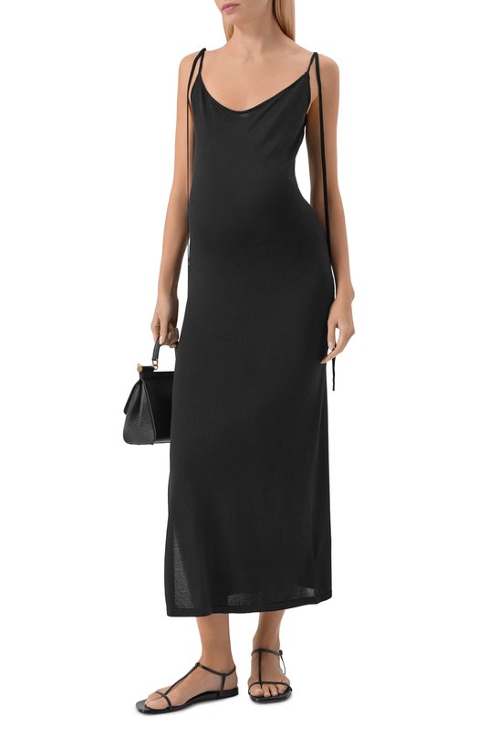 Платье из вискозы Pietro Brunelli AGG018/VIGCRE Чёрный  AGG018/VIGCRE Фото 2