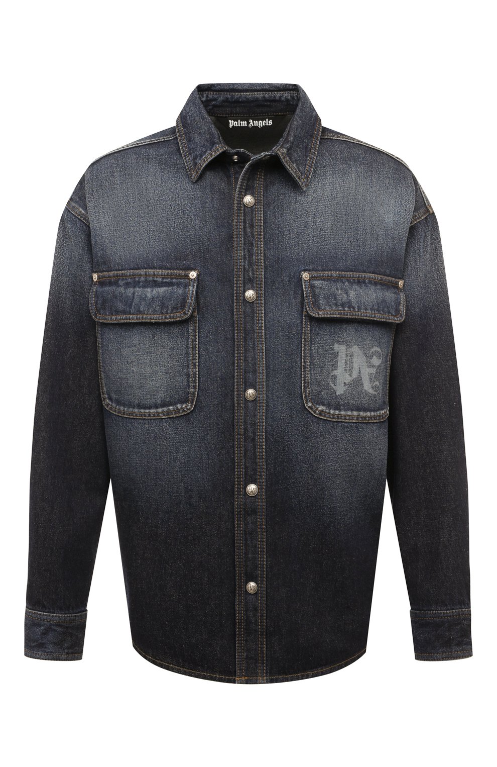 Джинсовая рубашка PALM ANGELS, арт. PMYD020F24DEN001, фото 1