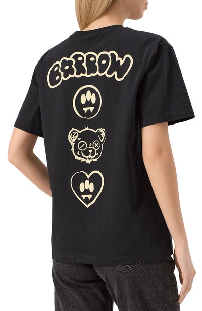 Хлопковая футболка BARROW черного цвета по цене 11850 руб., арт. S5BWW0TH159, фото 4 Хлопковая футболка BARROW, арт. S5BWW0TH159, фото 4