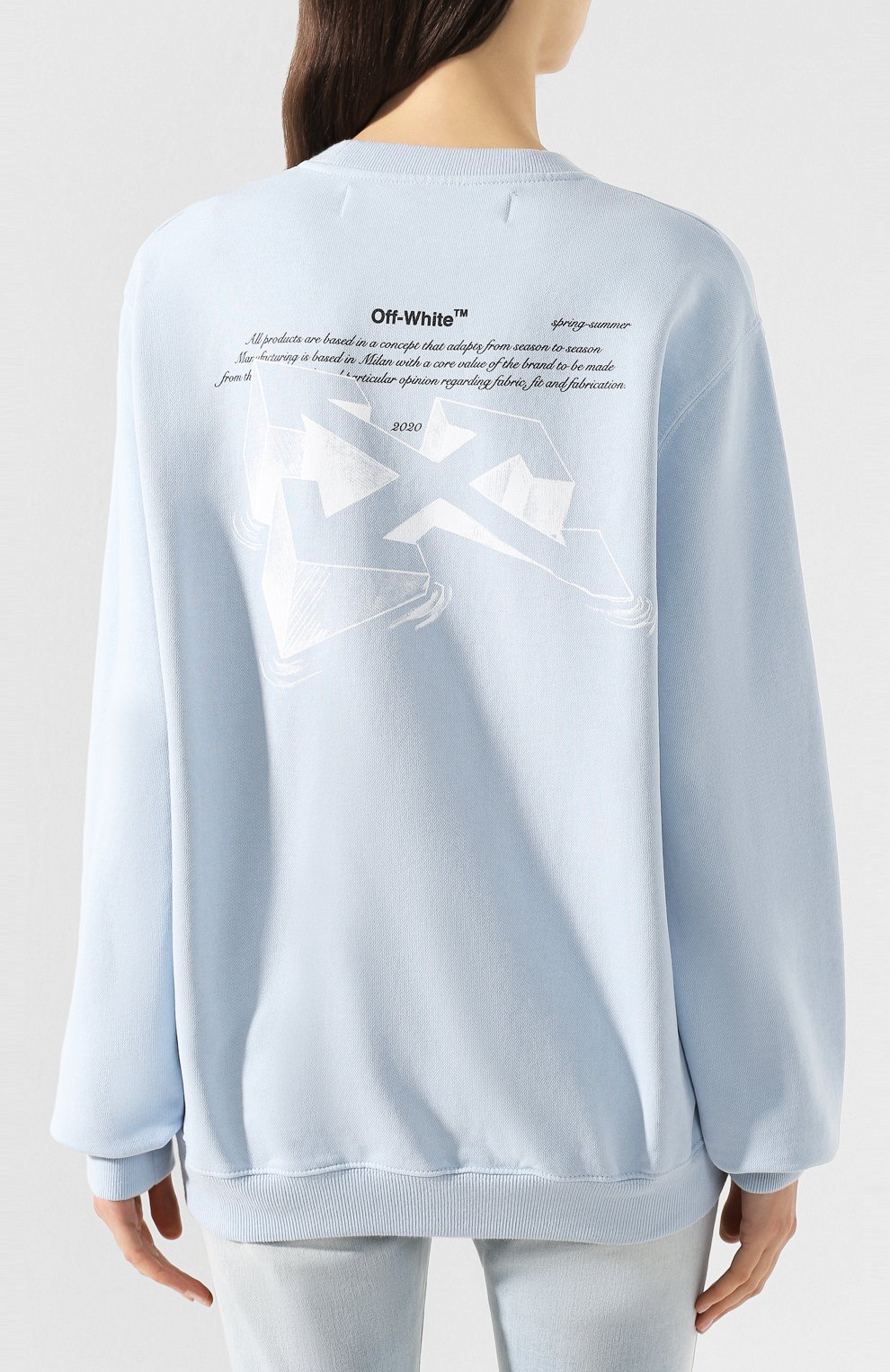 Хлопковый свитшот OFF-WHITE, арт. 0WBA055R200030433301, фото 4