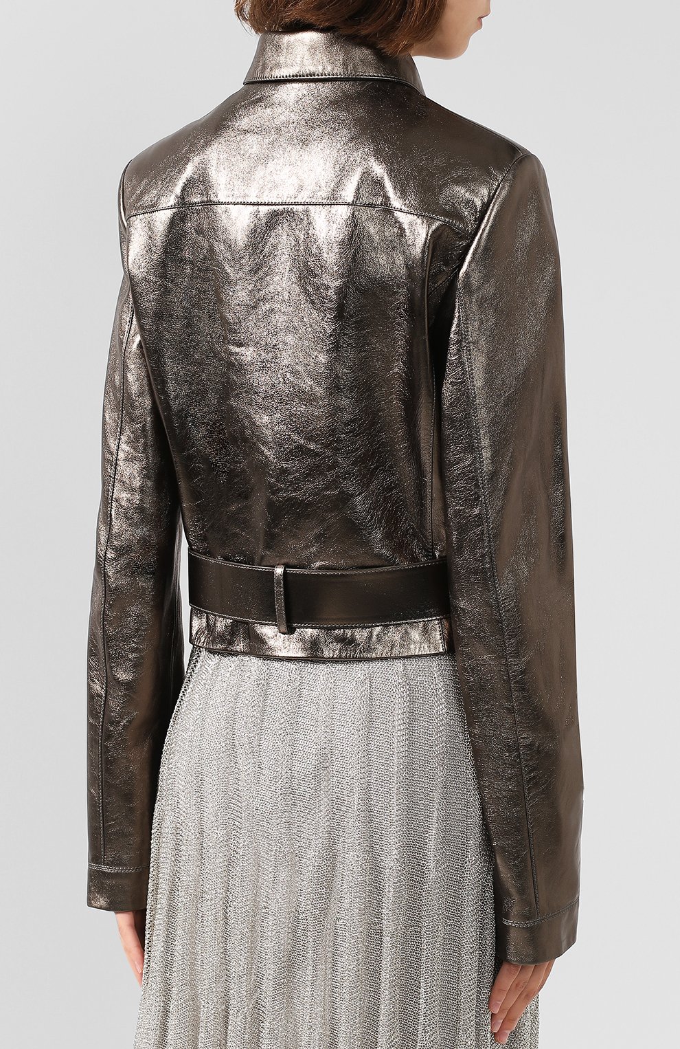 Кожаная куртка с поясом ELIE SAAB, арт. 9930, фото 4