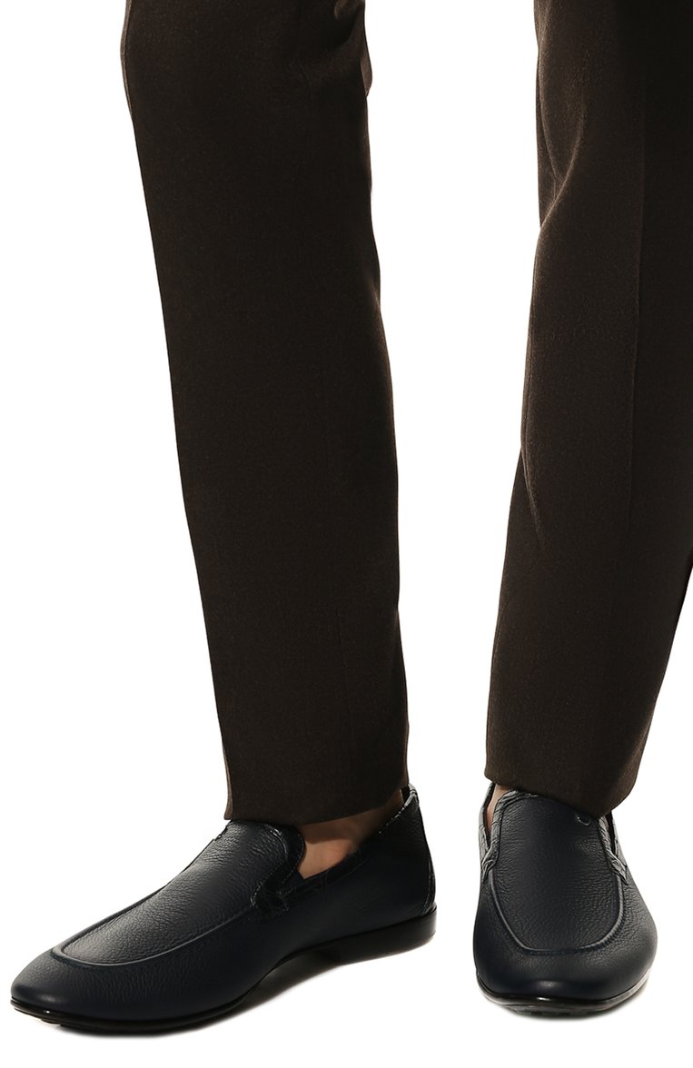 Лоферы с отделкой из кожи крокодила ZILLI, арт. MDR-T046/003/CCR0, фото 3