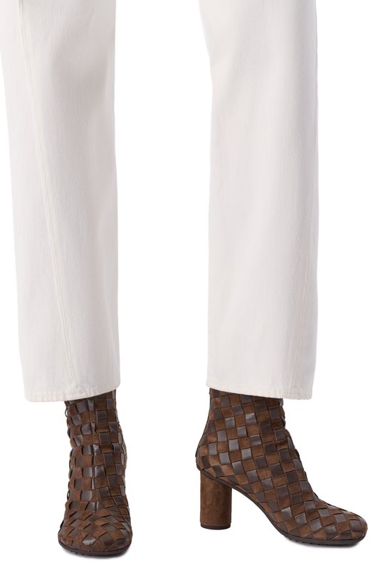 Кожаные ботильоны Atomic Bottega Veneta 811087/V3H68 Коричневый  811087/V3H68 Фото 2