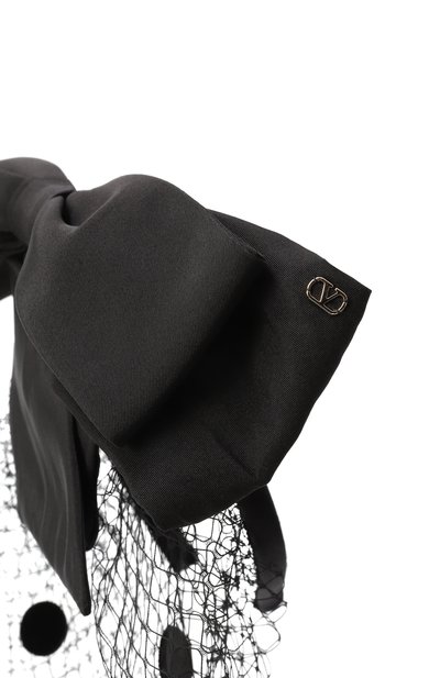 Ободок для волос VALENTINO черного цвета по цене 87150 руб., арт. 6W0HI01E/UZF, фото 4 Ободок для волос VALENTINO, арт. 6W0HI01E/UZF, фото 4