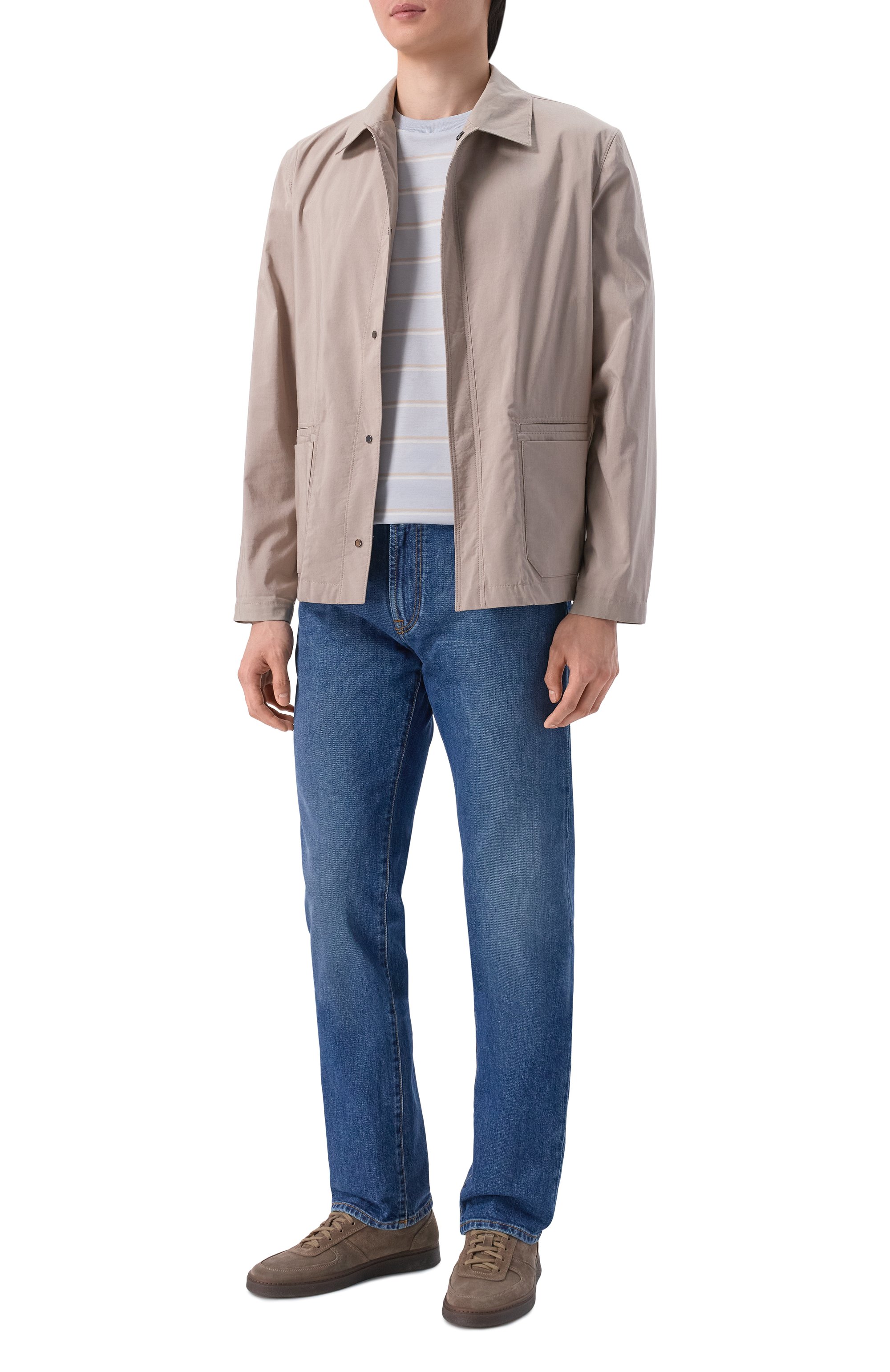 Хлопковая футболка PAUL&SHARK светло-голубого цвета по цене 29150 руб., арт. 26411009, фото 2 Хлопковая футболка PAUL&SHARK, арт. 26411009, фото 2