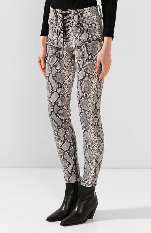 Кожаные брюки Ben Taverniti Unravel Project Серый, фото 3