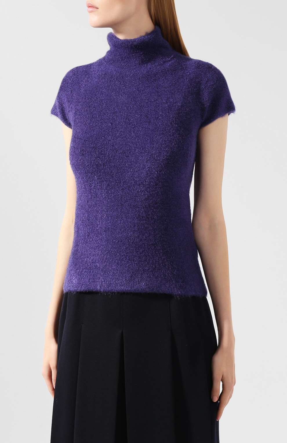 Топ из вискозы GIORGIO ARMANI сиреневого цвета по цене 57950 руб., арт. 6GAMA4/AMA9Z, фото 3 Топ из вискозы GIORGIO ARMANI, арт. 6GAMA4/AMA9Z, фото 3