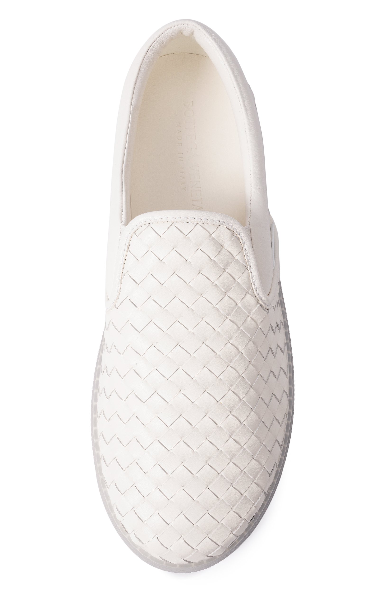 Кожаные слипоны serena BOTTEGA VENETA белого цвета по цене 131000 руб., арт. 876113/V6VE0_001, фото 5 Кожаные слипоны serena BOTTEGA VENETA, арт. 876113/V6VE0_001, фото 5