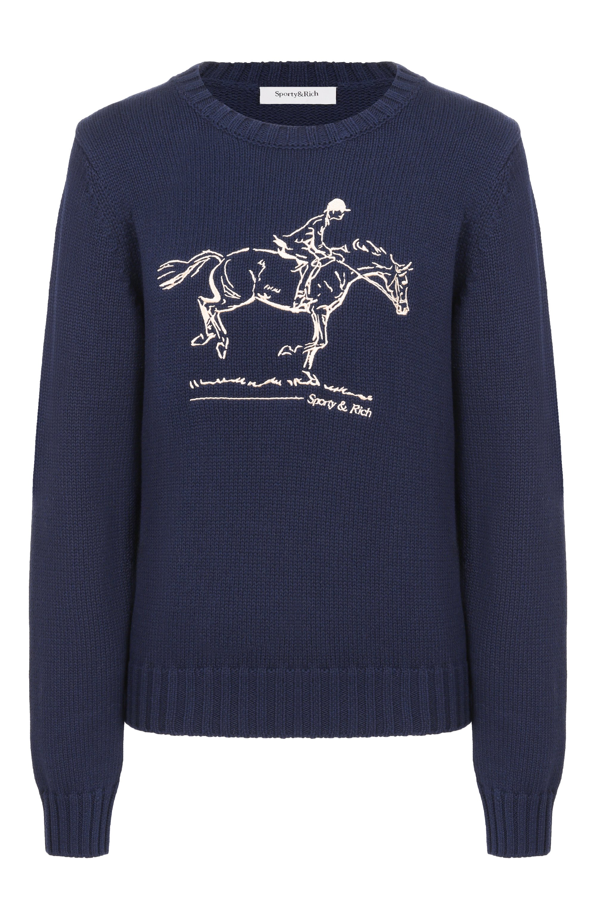 Хлопковый свитер SPORTY AND RICH, арт. WS06565245BL106, фото 1