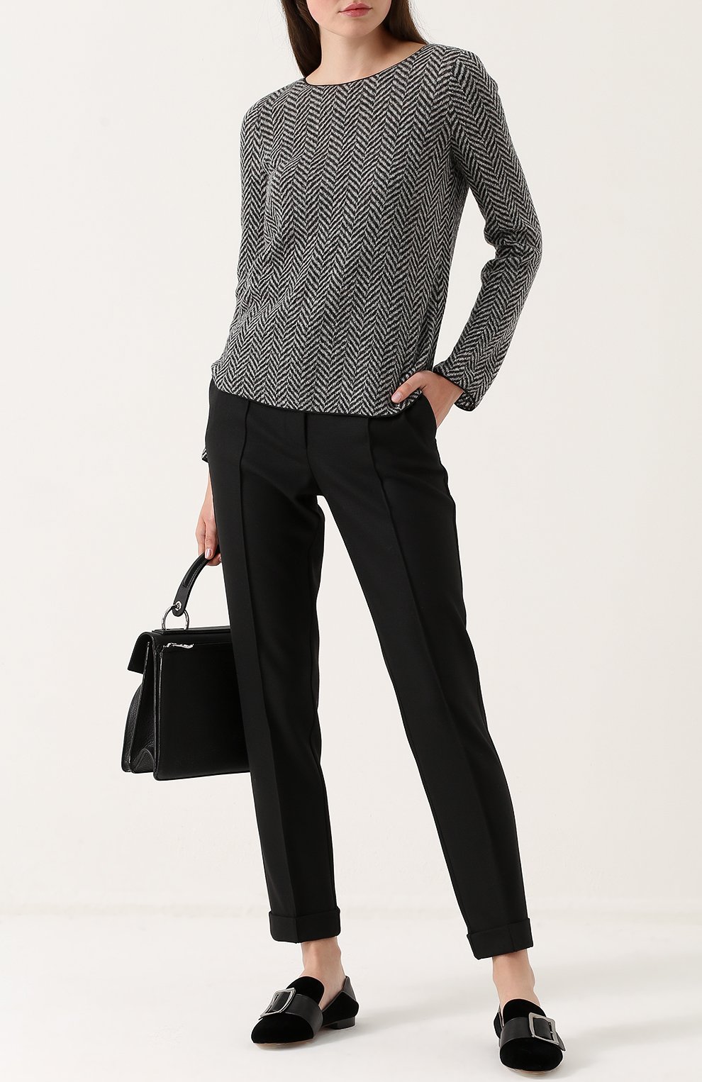 Шерстяной пуловер GIORGIO ARMANI разноцветного цвета по цене 87250 руб., арт. 6YAM71/AJEHZ, фото 2 Шерстяной пуловер GIORGIO ARMANI, арт. 6YAM71/AJEHZ, фото 2